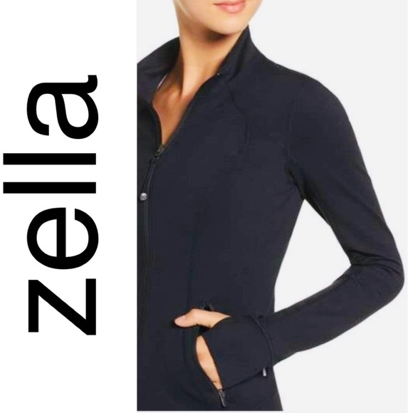 NEW!! ZELLA Black Presence Zip Up Jacket. NWT. SZ:M(8-10). NOW:$40. MRSP: $89. - Picture 2 of 9